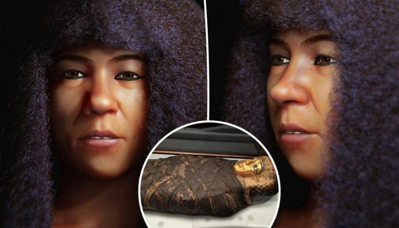 إعادة بناء وجه امرأة مصرية عاشت قبل 1500 عام